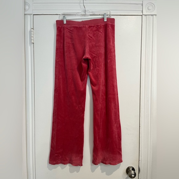 Juicy Couture Vintage 90s Y2K Pink Velour Track‎ Pants Sz. M - Picture 3 of 10